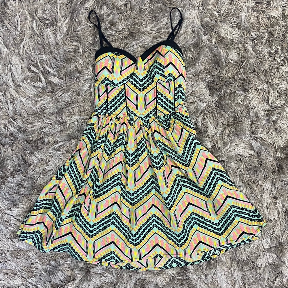 American Rag Colorful Chevron Women Dress